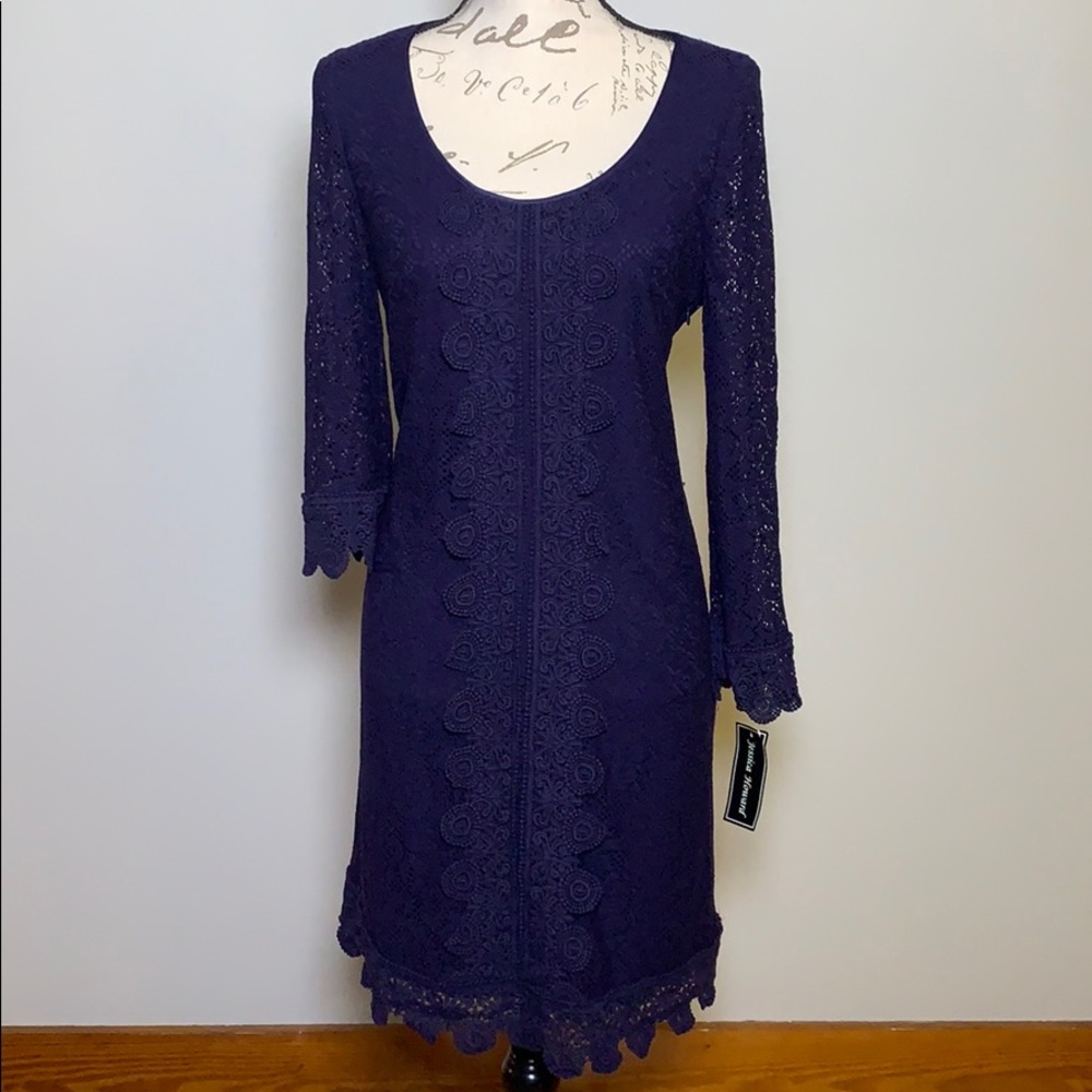 Jessica Howard Navy Blue Lace Dress